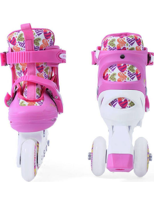 SMJ Sport Inline Αυξομειούμενα Rollers Ροζ Παιδικά