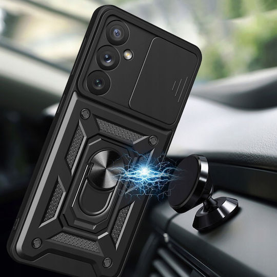 Techsuit Shield Umschlag Rückseite Kunststoff / Silikon Schwarz (Samsung Galaxy A25 5G)