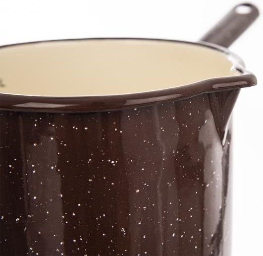 Orion Μπρίκι Εμαγιέ σε Καφέ Χρώμα 1200ml