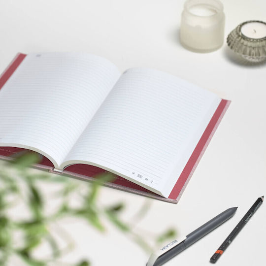 Vent Notebook A5 Ruled Pink