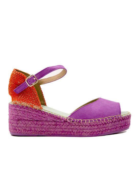 Star Love Dalim 110 Women's Platform Espadrilles Purple