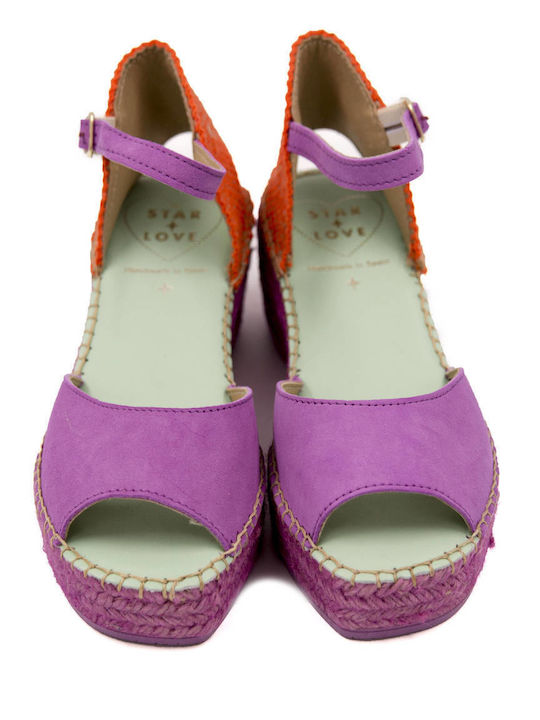 Dalim 110 Damenplattformen im Espadrilles-Stil Lila