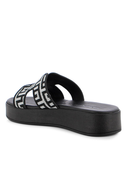 Fratelli Petridi Piele Sandale dama Pantofi cu platformă în Negru Culoare
