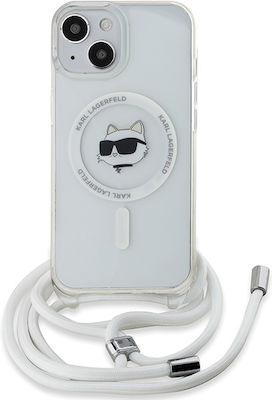 Karl Lagerfeld Back Cover Plastic / Silicone with Strap Transparent (iPhone 13)