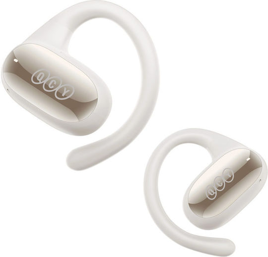 QCY Crossky GTR 2 Open Ear Bluetooth Handsfree Earphones with Sweat Resistance and Charging Case White