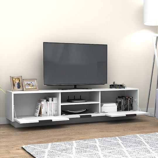 Mensa Bodenstehendes Weißes TV-Ständer 180x35x43 cm Mensa Bodenstehendes Weißes TV-Ständer 180x35x43 cm