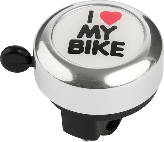 Forever I Love My Bike Велосипедно камбанче Сребрист