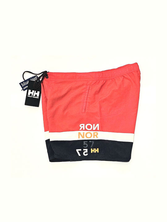 Short De Baignade Hp Men's Swimwear Shorts Red Striped