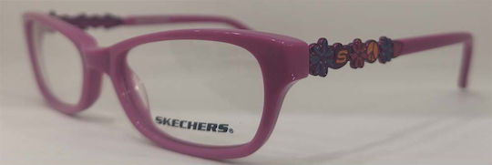 Skechers Παιδικός Κοκκάλινος Σκελετός Γυαλιών Μωβ SK1538 PKPUR