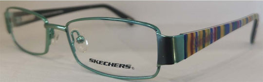 Skechers Παιδικός Μεταλλικός Σκελετός Γυαλιών Τιρκουάζ SK1558 STL