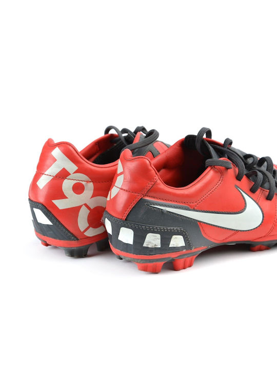 Nike Total 90 Strike III FG Low Football Shoes with Cleats Red