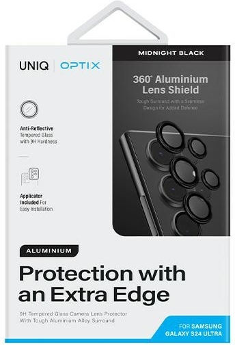 Uniq Προστασία Κάμερας Tempered Glass Μαύρο για το Galaxy S24 Ultra UNIQ-GS24U-ALENSBLK