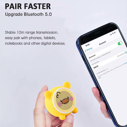 Sonique Funky Beat Ηχείο Bluetooth 3W με Διάρκεια Μπαταρίας έως 5 ώρες Bear