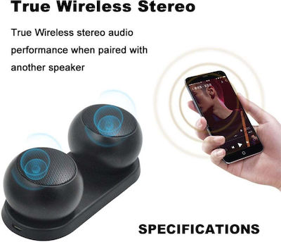 Sonique Mini TWS Double Luxury Beat Ηχείο Bluetooth 3W με Διάρκεια Μπαταρίας έως 4 ώρες Ροζ Χρυσό