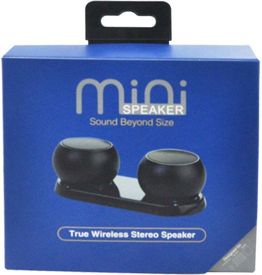 Sonique Mini TWS Double Luxury Beat Ηχείο Bluetooth 3W με Διάρκεια Μπαταρίας έως 4 ώρες Μαύρο