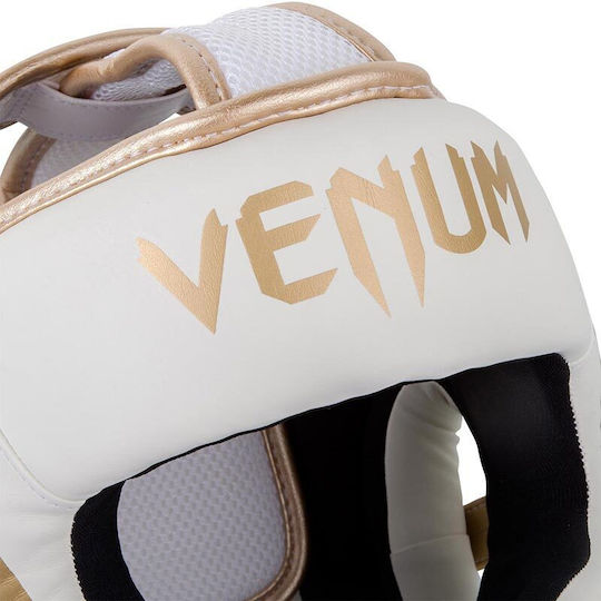 Venum Adult Open Face Boxing Headgear Leather White