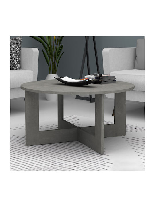 Round Coffee Table Kati Grey L80xW80xH42cm