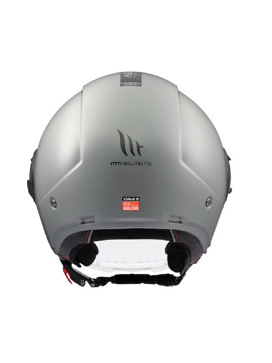 MT Viale SV S Nardo Grey Gloss Motorradhelm Jet ECE 22.06 1150gr mit Sonnenblende