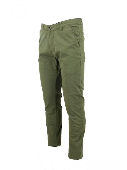 Freeman Clothing Men's Trousers Chino in Regular Fit Oil Green