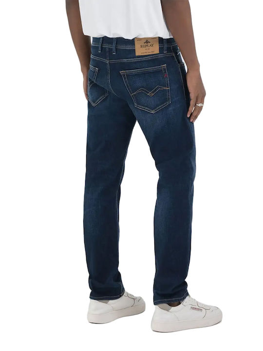 Replay Grover Men's Jeans Pants Elastic Regular Fit Straight Blue
