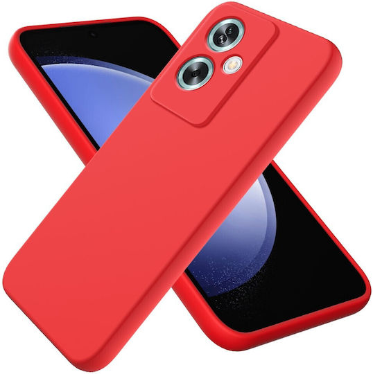 Umschlag Rückseite Silikon mit Band Rot (OnePlus Nord N30 SE)