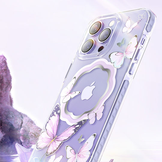 Kingxbar Butterfly Series Задна Корица От Силикон 0.3мм Синя (iPhone 14 Pro Max)