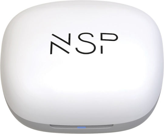 NSP Nspods BN510W Earbud Bluetooth Handsfree Ακουστικά με Αντοχή στον Ιδρώτα και Θήκη Φόρτισης Λευκά