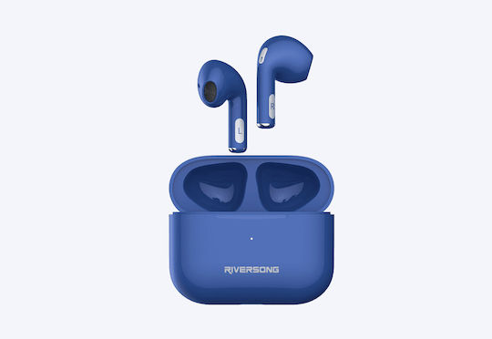Riversong Air Mini Pro Earbud Bluetooth Handsfree Ακουστικά με Θήκη Φόρτισης Μπλε