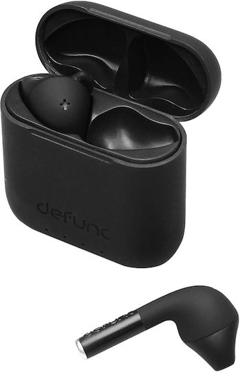 Defunc True Go Slim Ohrstöpsel Bluetooth-Freisprecheinrichtung Kopfhörer mit Schweißresistenz und Ladeetui Schwarz