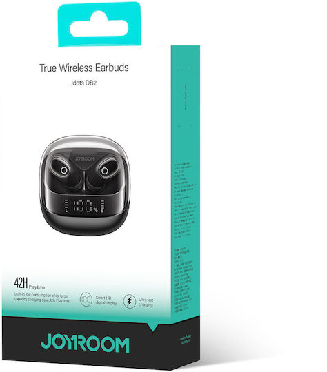 Joyroom Jdots Series JR-DB2 In-ear Bluetooth Handsfree Ακουστικά με Θήκη Φόρτισης Μαύρα
