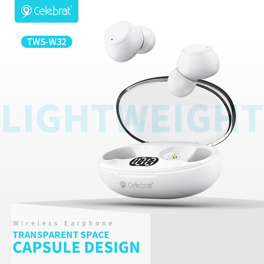 Celebrat TWS-W32 In-Ear Bluetooth-Freisprecheinrichtung Kopfhörer mit Ladeetui Schwarz