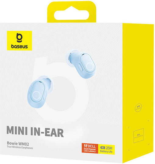 Baseus Bowie Wm02 Tws In-ear Bluetooth Handsfree Earphones with Charging Case Blue