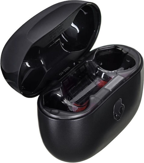 Skullcandy Rail In-ear Bluetooth Handsfree Ακουστικά με Αντοχή στον Ιδρώτα και Θήκη Φόρτισης Μαύρα