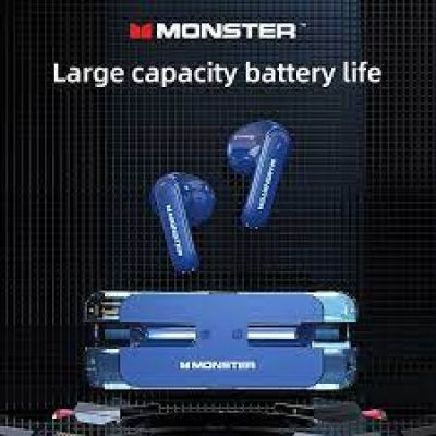 Monster XKT08 Earbud Bluetooth Handsfree Ακουστικά με Θήκη Φόρτισης Μπλε