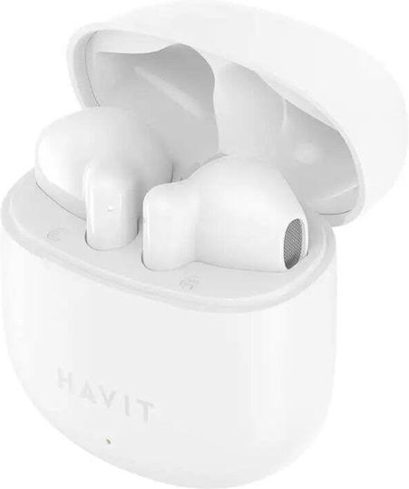 Havit TW976 Ohrstöpsel Bluetooth-Freisprecheinrichtung Kopfhörer mit Ladeetui Weiß