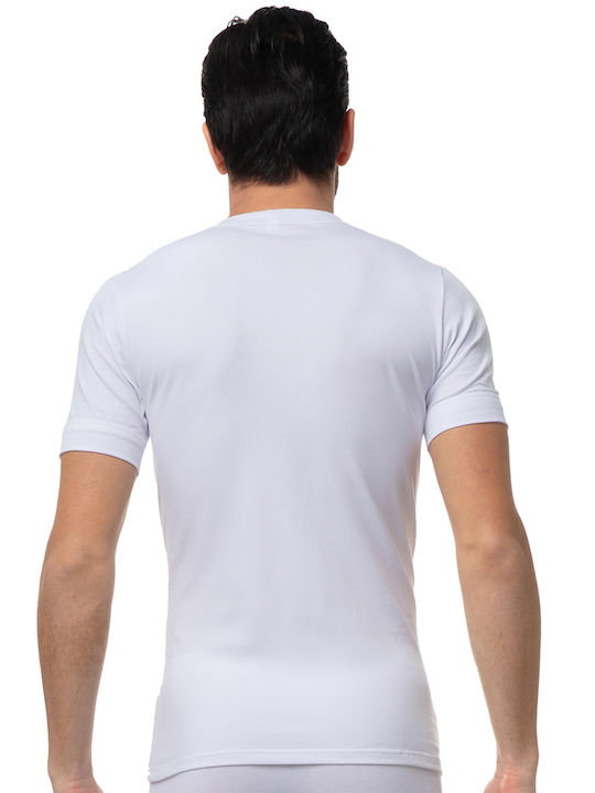 Minerva 90-12013 Men's Undershirt Short-sleeved in White Color