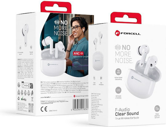 Forcell F-Audio In-ear Bluetooth Handsfree Earphones with Charging Case White