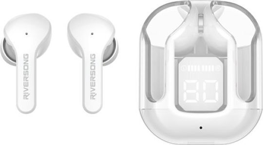 Riversong Airfly M2 In ear Bluetooth хендсфри Слушалки с Кутийка за Зареждане Бял