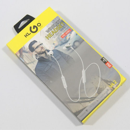 KLGO HK-40BL In-ear Bluetooth Handsfree Earphones White