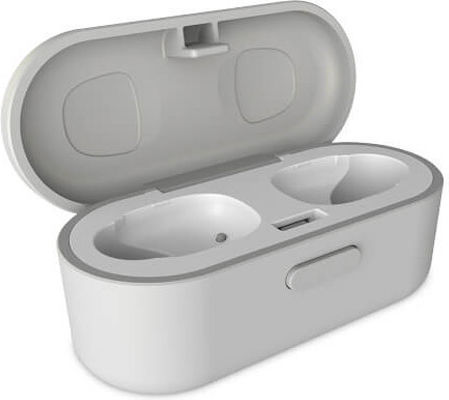 Urbanista Tokyo Moon Walk Airline Edition In-ear Bluetooth Handsfree Ακουστικά με Αντοχή στον Ιδρώτα και Θήκη Φόρτισης Ασημί