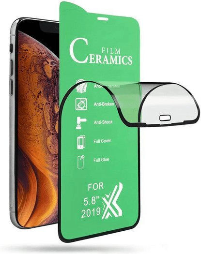 Premium Ceramic Full Face Tempered Glass Μαύρο (Galaxy S21 Ultra 5G)
