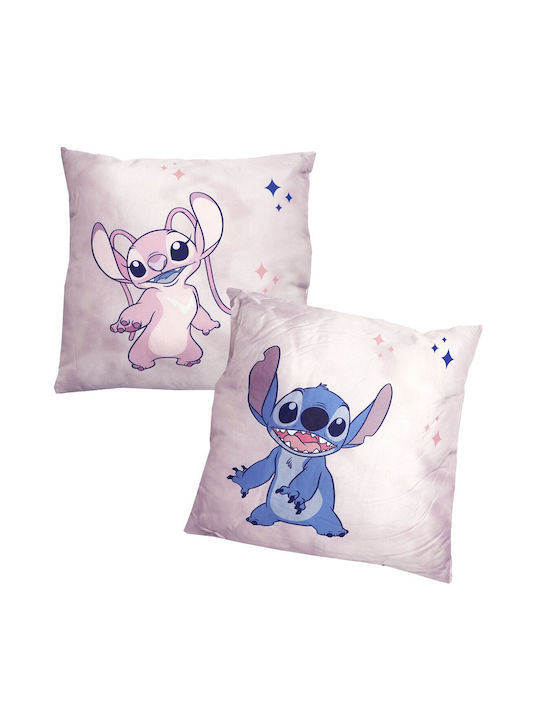 Disney Παιδικό Διακοσμητικό Μαξιλάρι Stitch Ροζ 40x40εκ.