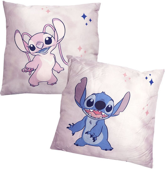 Disney Детска Декоративна Възглавница Stitch Розова 40x40см