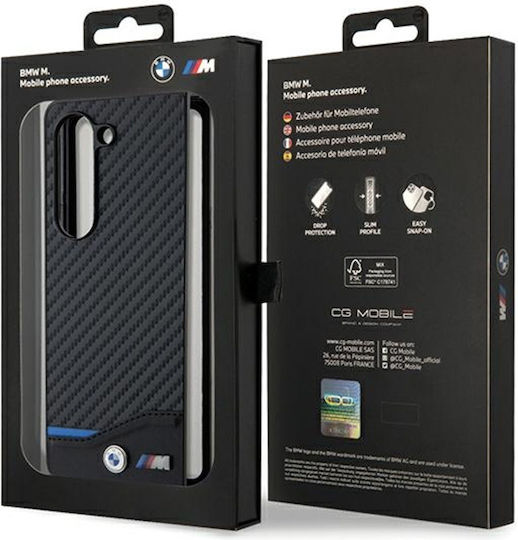 BMW Back Cover Piele Negru (Galaxy Z Fold5)