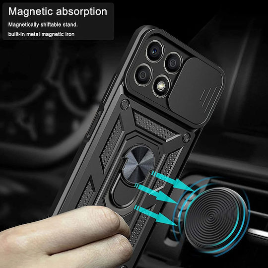 Techsuit Camshield Back Cover Plastic / Silicon Negru (Honor X6a - Honor)