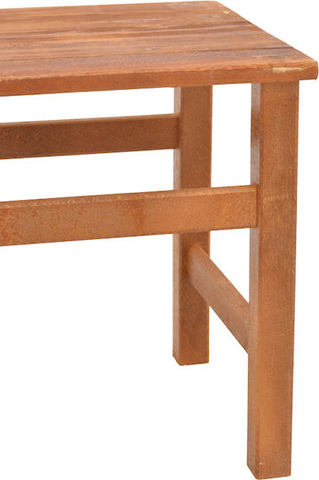 Summrine Sitting Room Outdoor Free Standing Wood Table Natural 60x40x45cm