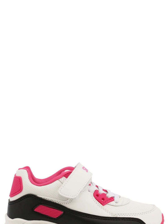 Shone Kinder-Sneaker White / Black / Fuchsia