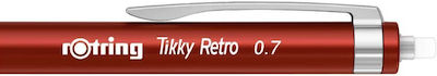 Rotring Tikky Retro 0,7mm Roter Druckbleistift 3026982026316