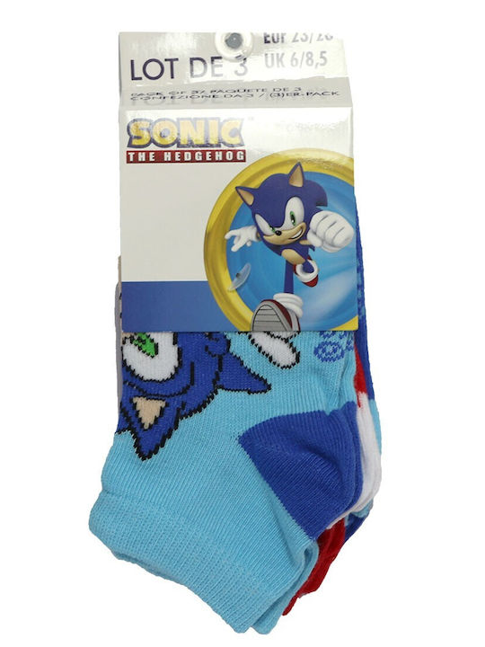 Sega Kids' Ankle Socks Blue 3 Pairs