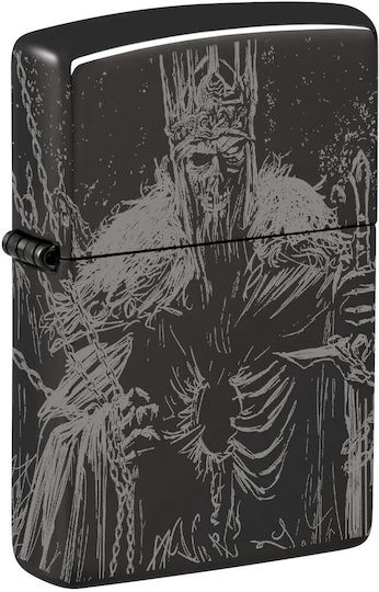 Zippo 46139 Totenkopf König Design Stahl Schwarz